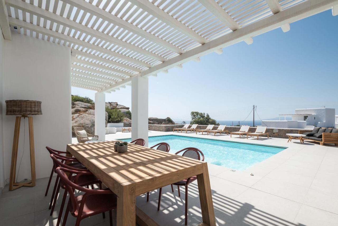 Villa Petra Mare Above Mykonos Town Private Pool Exterior foto