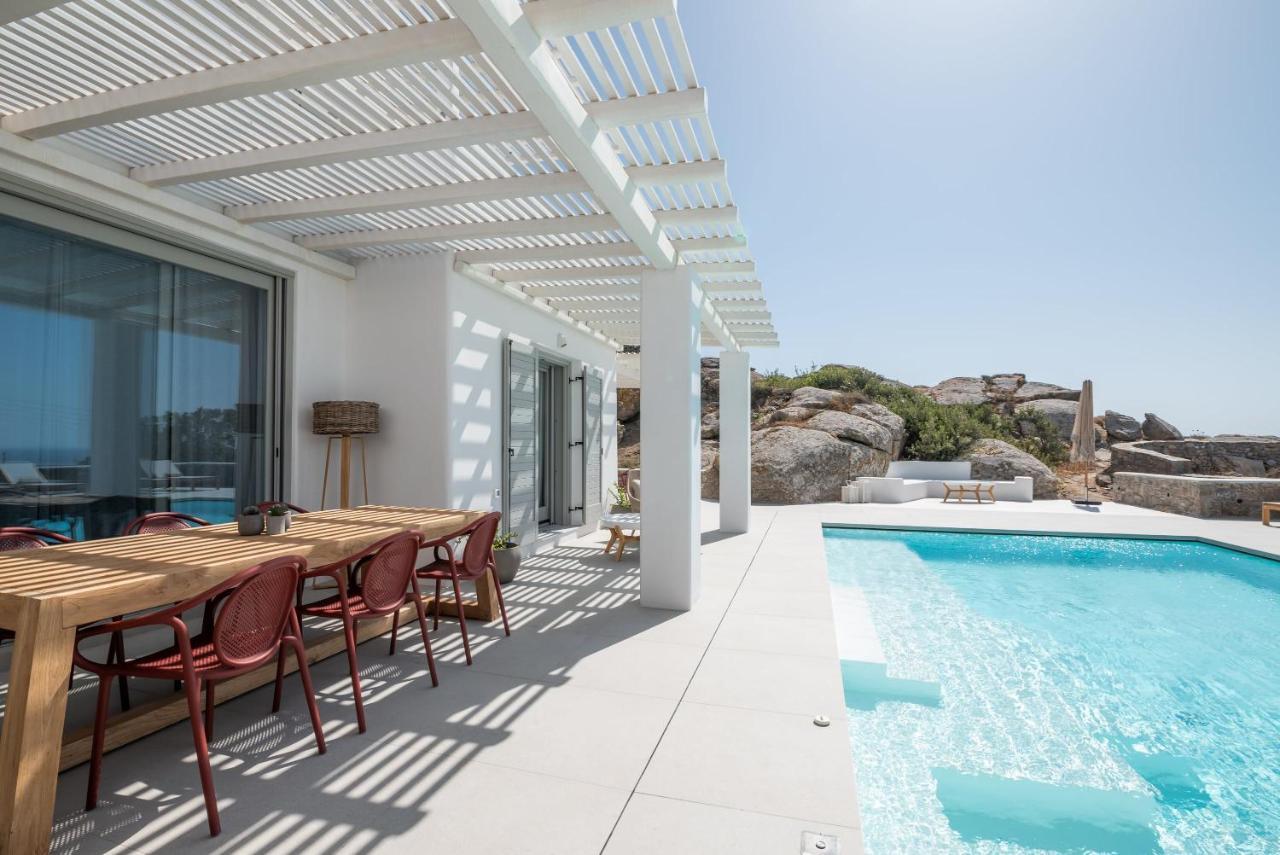 Villa Petra Mare Above Mykonos Town Private Pool Exterior foto