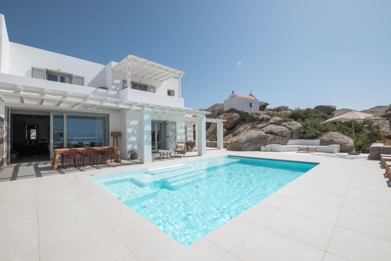 Villa Petra Mare Above Mykonos Town Private Pool Exterior foto
