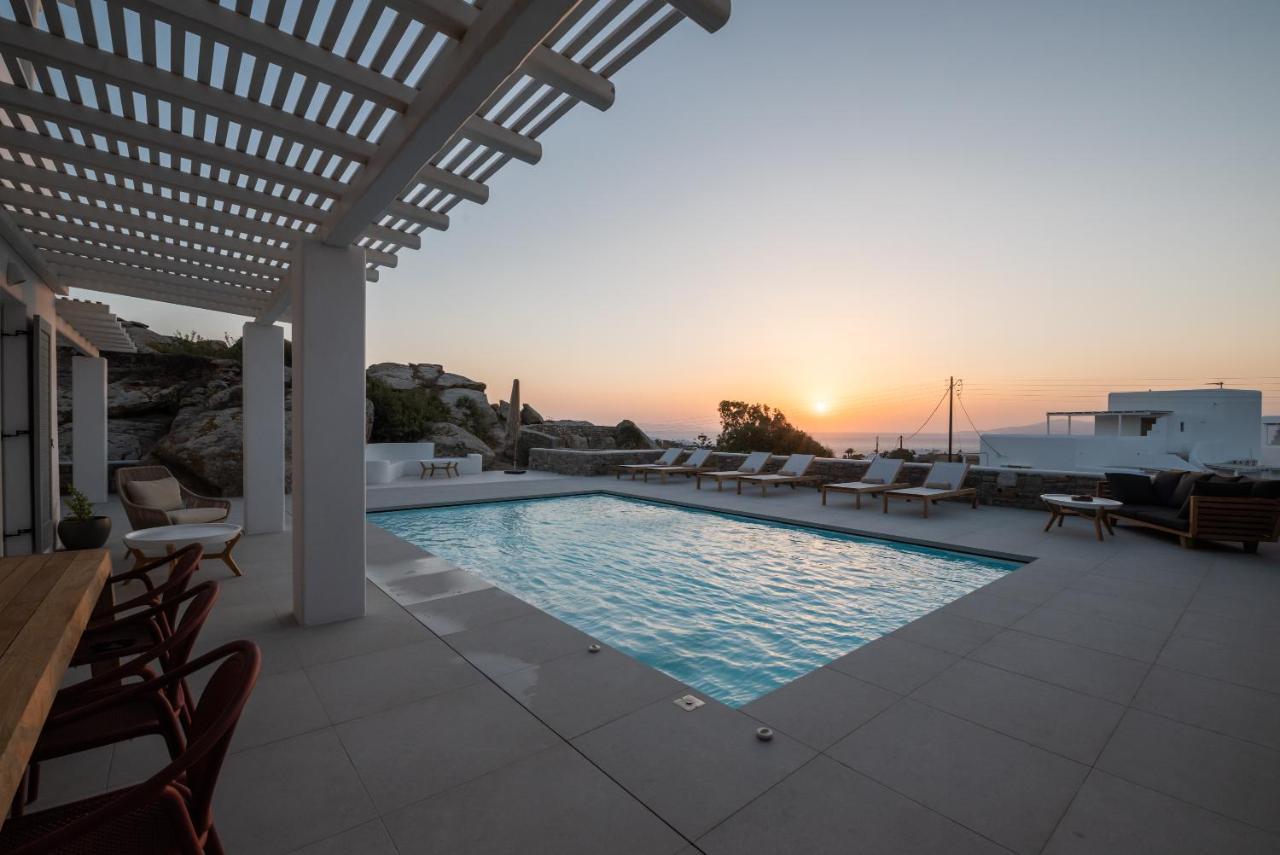 Villa Petra Mare Above Mykonos Town Private Pool Exterior foto