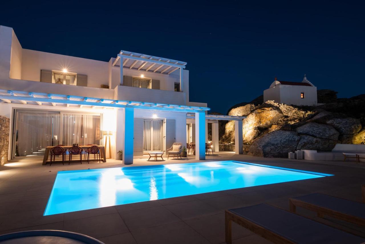 Villa Petra Mare Above Mykonos Town Private Pool Exterior foto