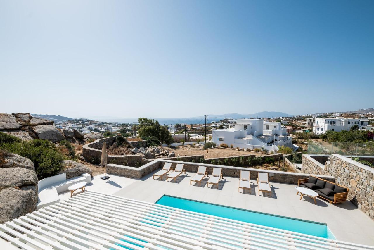 Villa Petra Mare Above Mykonos Town Private Pool Exterior foto