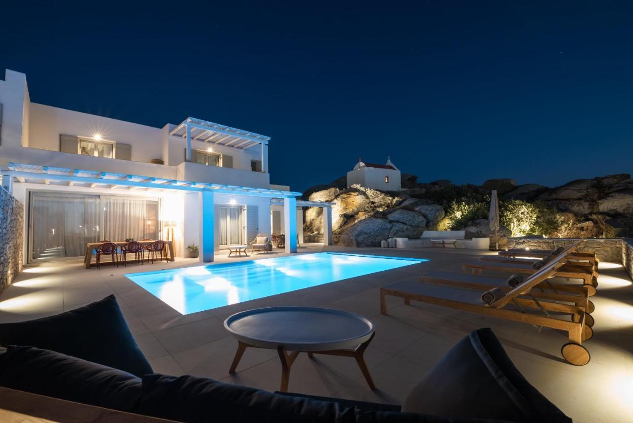 Villa Petra Mare Above Mykonos Town Private Pool Exterior foto